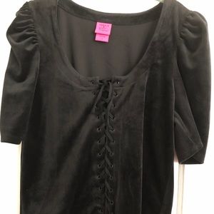 Torrid SIze 1 Betsy Johnson Velvet Top